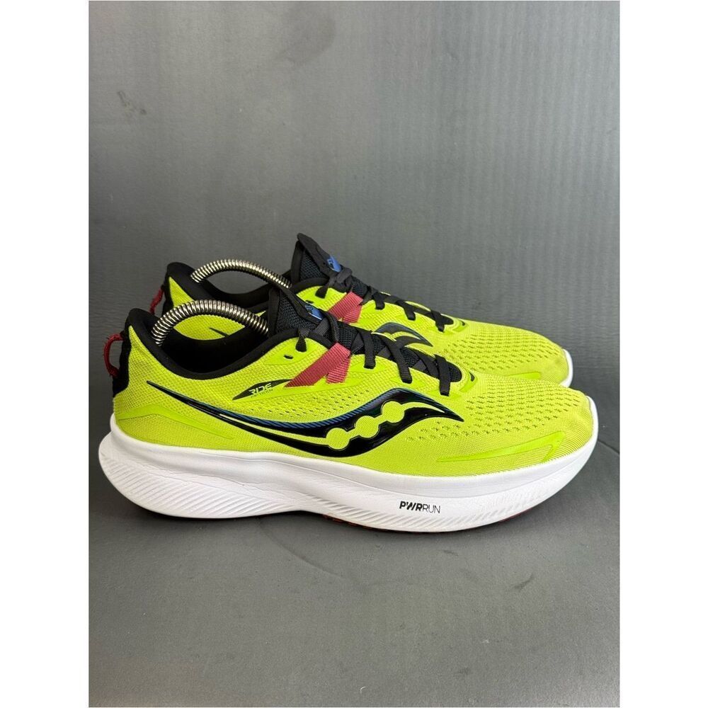Saucony Ride 15 'Acid Lime Spice' athletic sneaker shoes men’s size 9